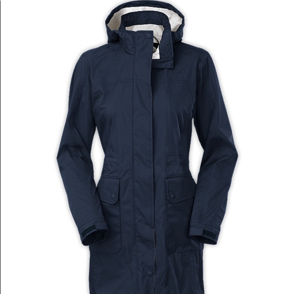 The North Face Rain Jacket Long Black